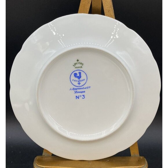 Ceralene Raynaud Limoges "Les Oiseaux" 6.5” Salad Bread Plate READ No 3 - Picture 4 of 5